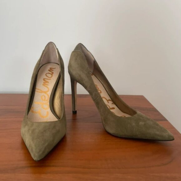 Sam Edelman Hazel Pumps (Size 5, Moss Green Suede) - Picture 1 of 2